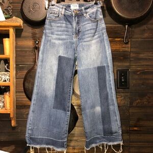 Insane Gene Flip Straight Jean Womens SIZE 1/24 Blue Distressed Denim Pant